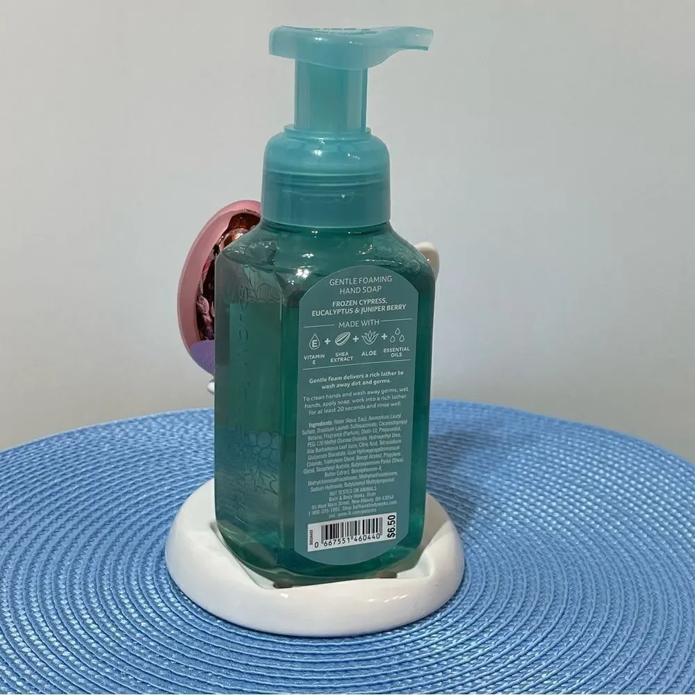 BBW Easter Bunny with Egg Hand Soap Holder and Frozen Lake Hand Soap NWT